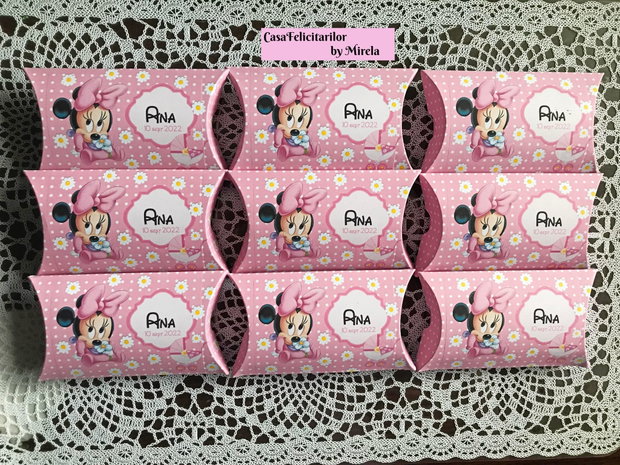 Cutiuta marturii botez baby Minnie mouse