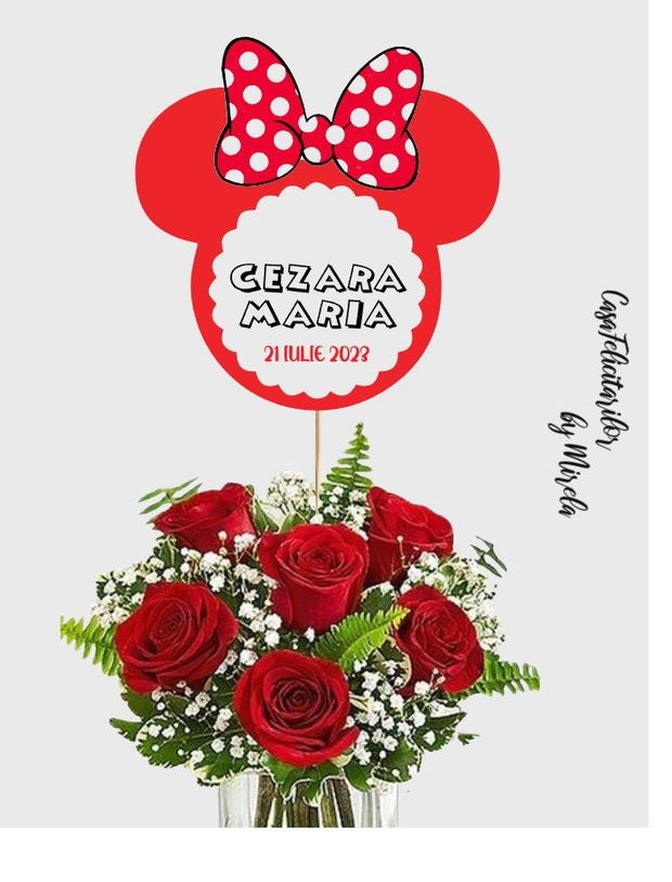 Decoratiune  Minnie mouse personalizata