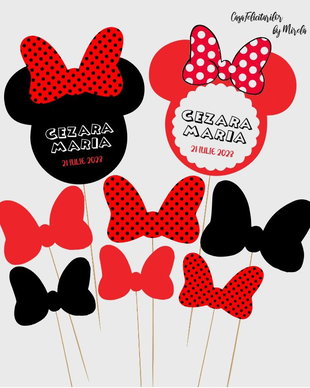Set decoratiuni candy bar MInnie mouse rosie