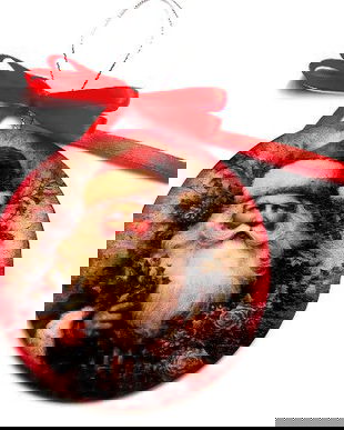 glob pe lemn cu mos craciun 47212