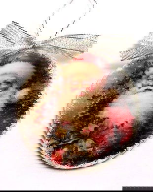 glob pe lemn cu mos craciun 47214