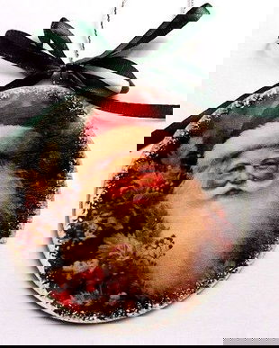 glob pe lemn cu mos craciun 47216