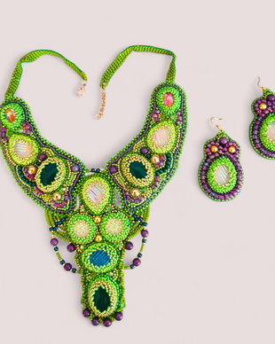 Set "agate in nuanțe de verde"