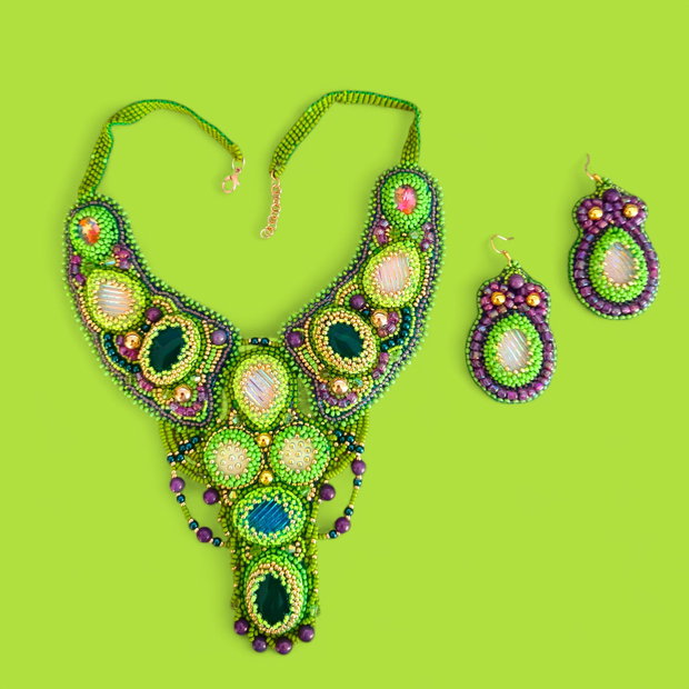 Set "agate in nuanțe de verde"