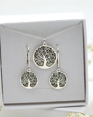 Set Copacul Vietii / Tree Of Life / Argint 925