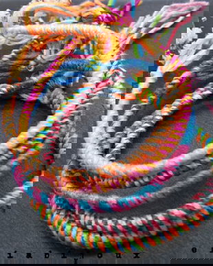 Set bratari handmade unicat -rasucite din ata bumbac (cod1099)