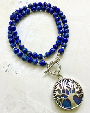Colier copacul vietii lapis lazuli