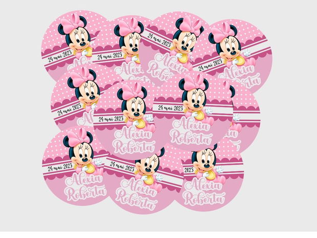 Etichete marturii botez Minnie mouse