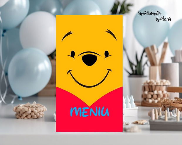 Banner de întâmpinare oaspeți Winnie the Pooh