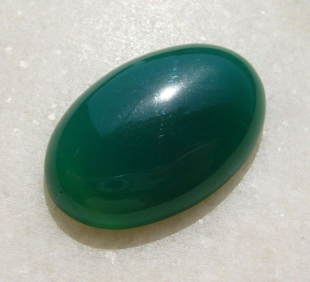 Cabochon agata verde aprox 30x20x7 mm