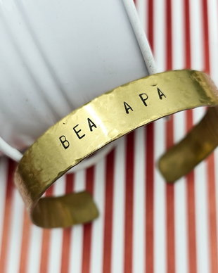 Brățară BEA APA din alama sau cupru texturat