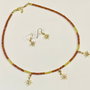 SET~SHINY LITTLE STAR~ cubic zirconia,inox,pandative placate cu aur