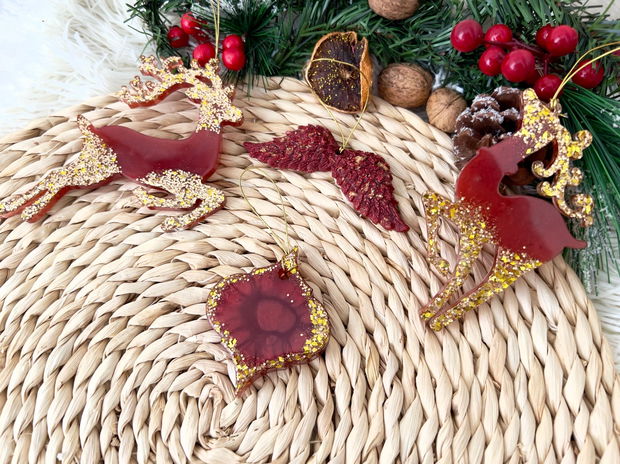 Set Decoratiuni rasina " Red Christmas"