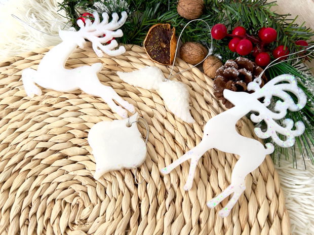 Set Decoratiuni rasina "White X MAS"