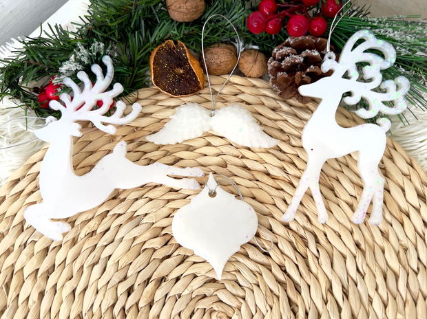 Set Decoratiuni rasina "White X MAS"