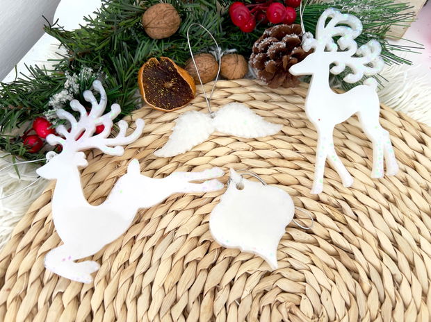 Set Decoratiuni rasina "White X MAS"