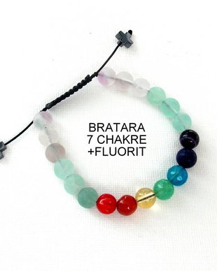 Bratara 7 CHAKRE+Fluorit