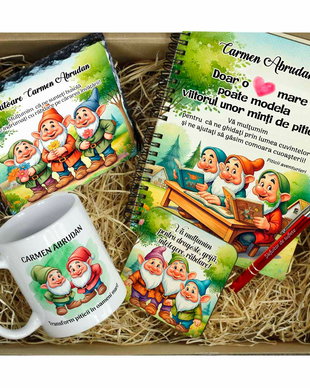 Set Cadou Personalizat pentru Educatoare  Grupa Piticilor