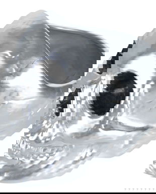 Vaza craniu argintiu Dias de los Muertos