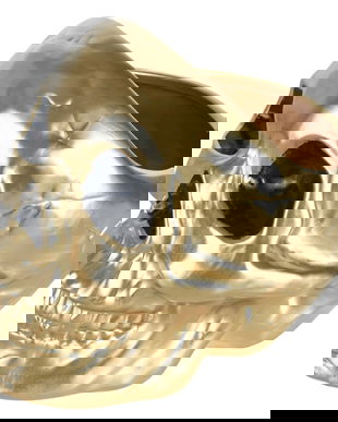 Vaza craniu aurie Halloween