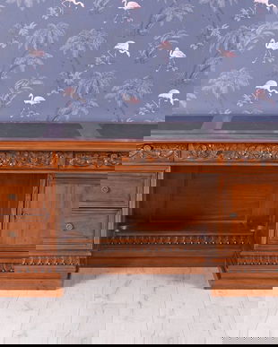 Birou englezesc din lemn masiv mahon