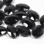 Cabochon din sticla, oval, 14x10 mm, negre