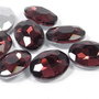 Cabochon din sticla, oval, 18x13 mm, antic pink