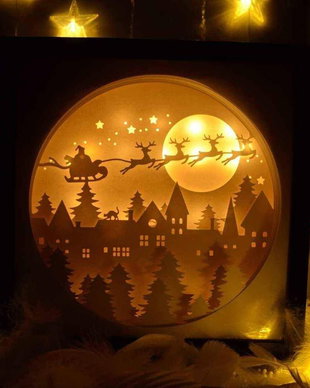 tablou 3d cu lumina(shadowbox)