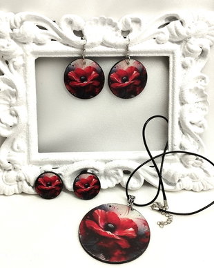 Set bijuterii handmade unicat 00907