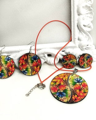 Set bijuterii handmade unicat 00906