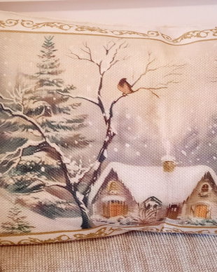 Pernuțe ornament peisaj de iarna