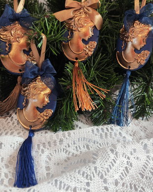 Medalion Camee -Blue