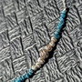 Bratara argint diamant brut albastru lant argint minimalista boho chic trendy cadou - Transport gratuit