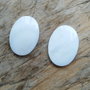 Cabochon sidef alb, natural, 25x18 mm (2 buc)