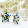 Cercei handmade cu surub forma Stea / Steluta / Star  Argint 925
