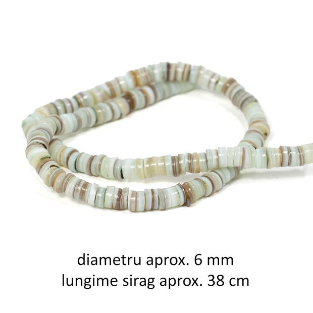 Sirag de Sidef natural, diametru 6 mm, SD-35