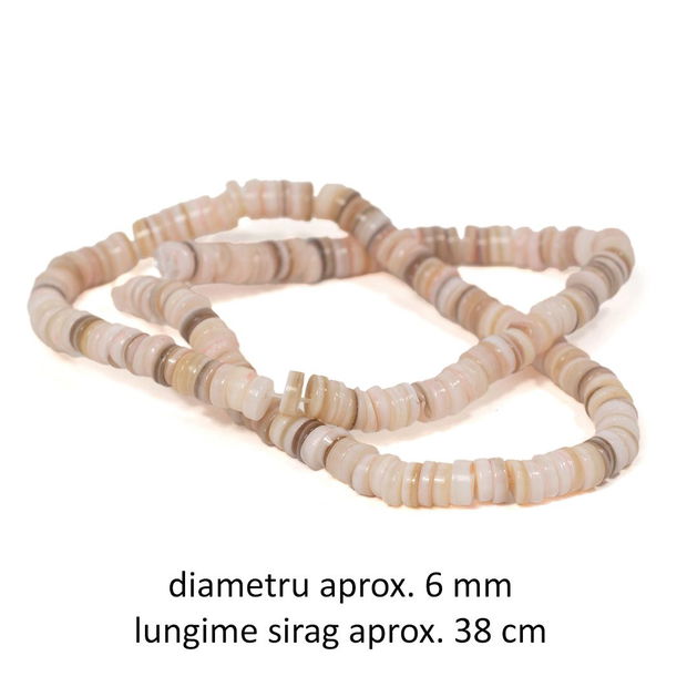 Sirag de Sidef natural, diametru 6 mm, SD-37