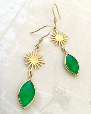Cercei Vintage onix verde