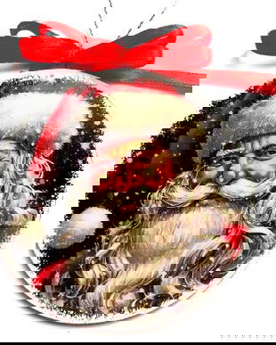 glob pe lemn cu mos craciun 47221