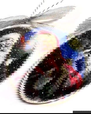 glob pe lemn cu mos craciun 47226