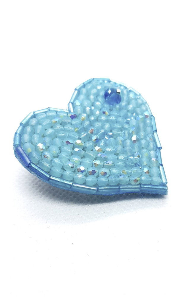 Frozen heart - broșă cu cristale de Cehia