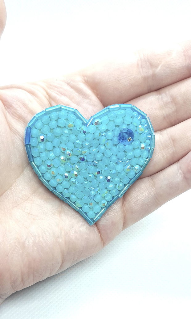 Frozen heart - broșă cu cristale de Cehia