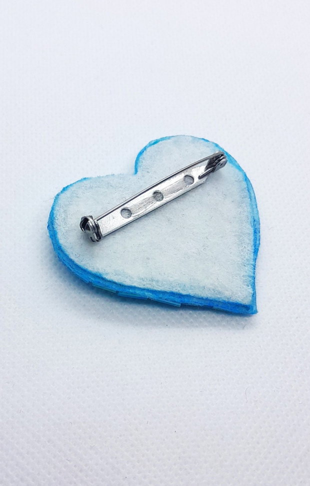 Frozen heart - broșă cu cristale de Cehia