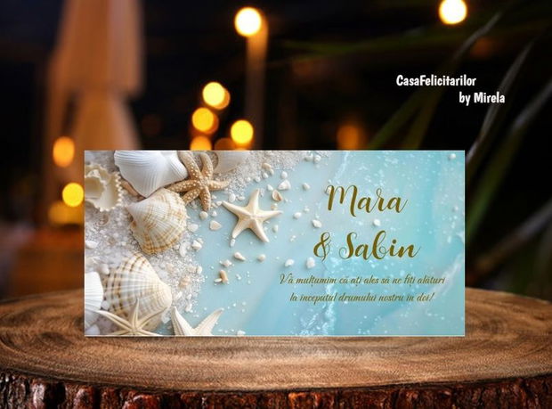 Plic bani nunta/Place card nunta