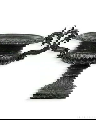 Amfora din fonta antik black pentru gradina