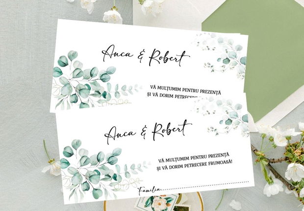 Plic bani nunta/Place card nunta