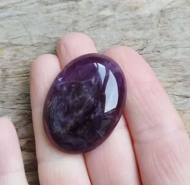 Cabochon ametist, 40x30x7 mm