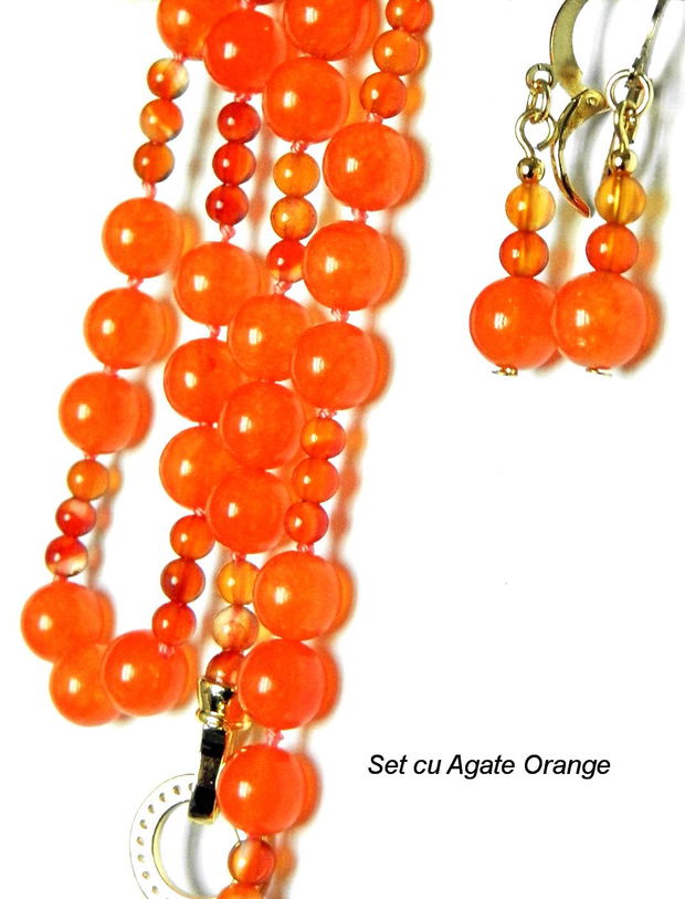 Set cu Agate orange (76)