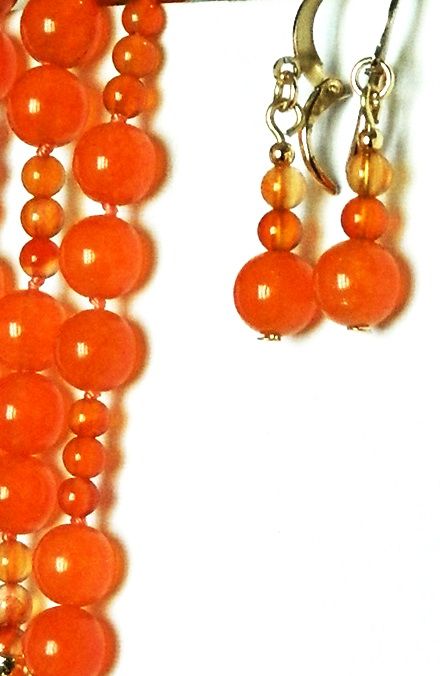 Set cu Agate orange (76)