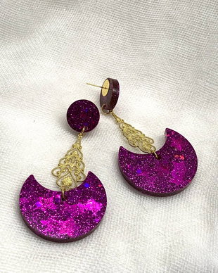 Cercei handmade unicat din rasina